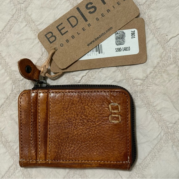 Bed Stu Handbags - Bed Stu Brown Leather Zip Card Wallet